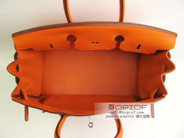 エルメス バーキン35トリヨンクレマンス オレンジ(金具:シルバー) her445